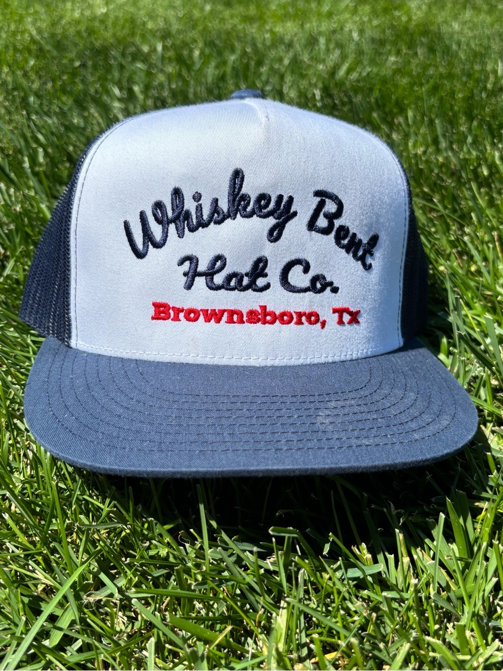 Two-Tone Trucker Hat - White & Navy